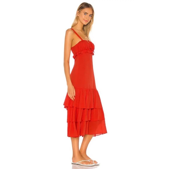 Privacy Please Lucille Maxi Dress in Blood Orange - Picture 12 of 13